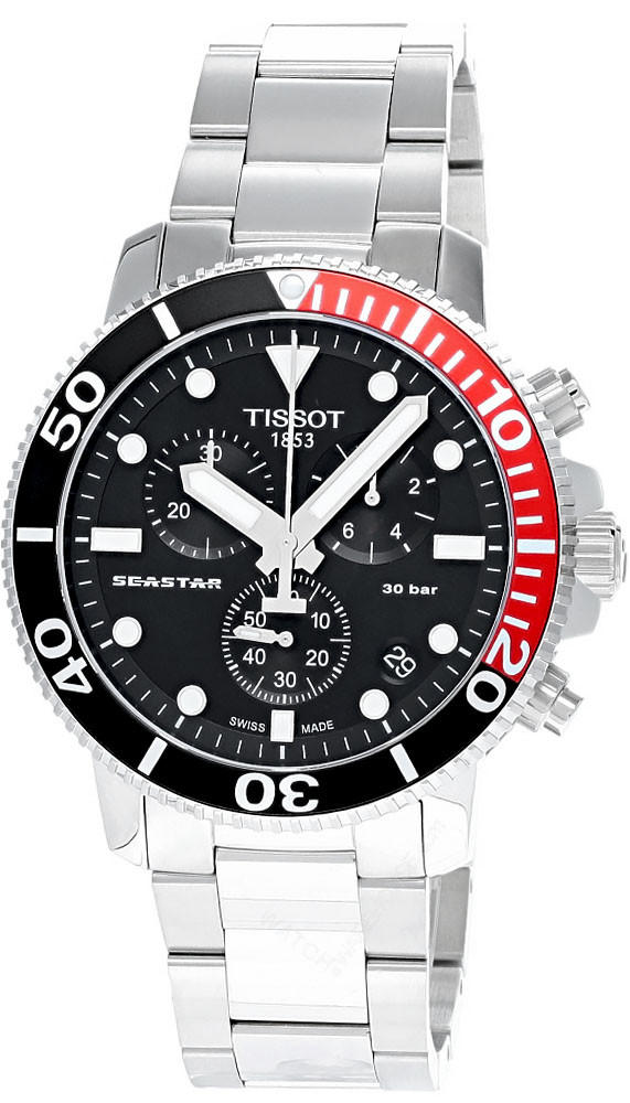 TISSOT Seastar 1000 45.5MM CHRONO QTZ SS Men's Watch T120.417.11.051.01 Questions & Answers