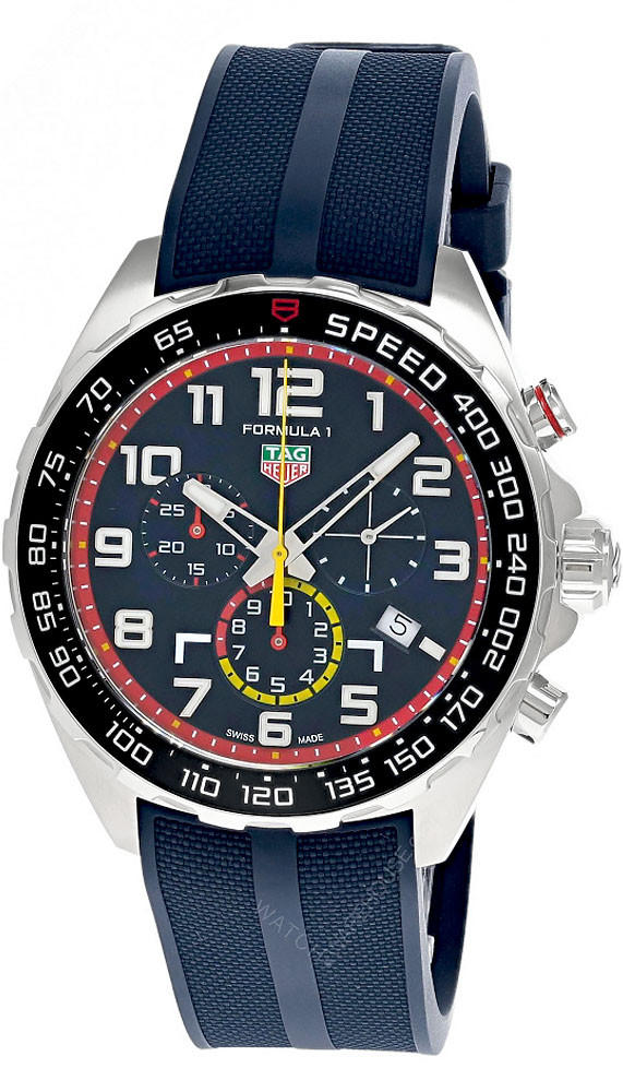 TAG HEUER Formula 1 43MM X Red Bull Racing Rubber Men's Watch CAZ101AL.FT8052 Questions & Answers