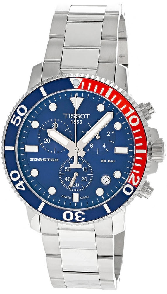 TISSOT Seastar 1000 CHRONO 45.5MM QTZ SS Men's Watch T120.417.11.041.03 Questions & Answers