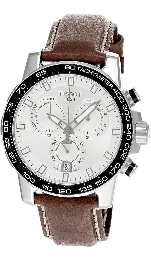 TISSOT Supersport CHRONO 45.5MM Silver Dial Leather Men's Watch T1256171603100 Questions & Answers