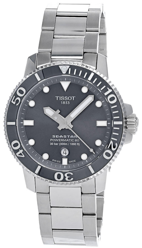 TISSOT Seastar 1000 Powermatic 80 43MM Gray Dial Men's Watch T120.407.11.081.01 Questions & Answers