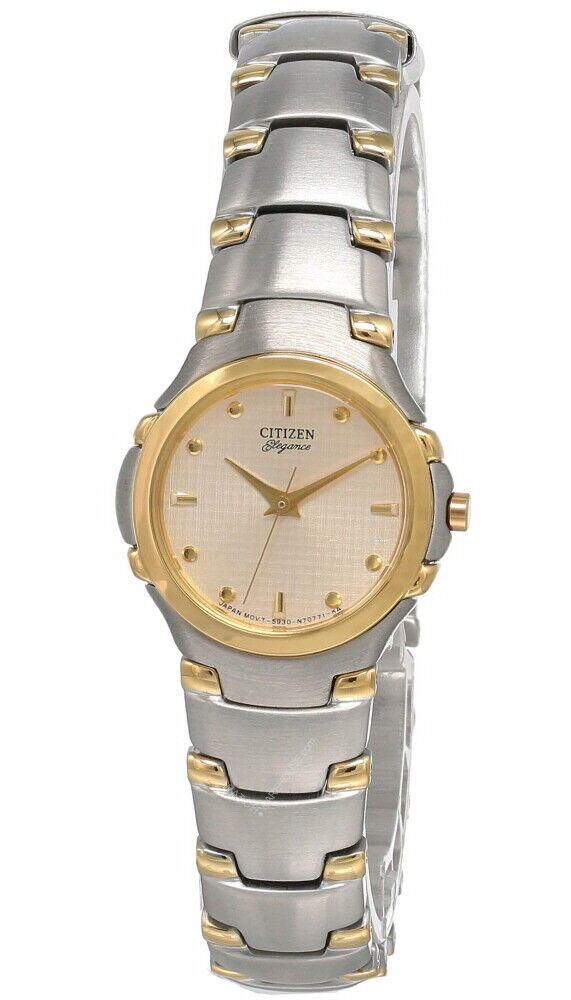 Citizen Elegance Gold Dial Stainless Steel Women's Watch EK6764-55PZ Questions & Answers